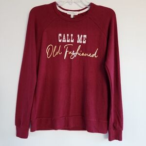P.J. Salvage Maroon Graphic Sweatshirt